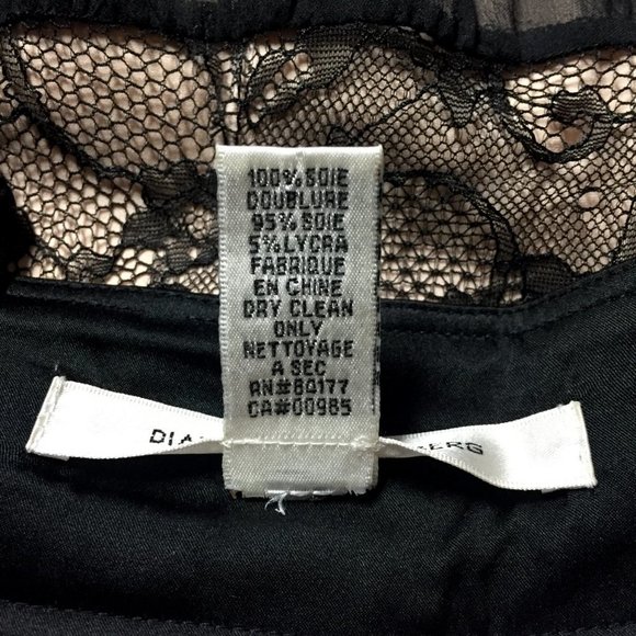 DIANE VON FURSTENBERG Abby Black Silk & Lace Dress - Picture 11 of 11